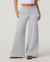 Sedona Midrise Wideleg Sweatpant | Light Heather Grey