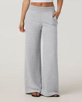 Sedona Midrise Wideleg Sweatpant - Long | Light Heather Grey