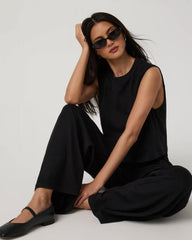 Heavyweight Cotton Easy Pant | Black