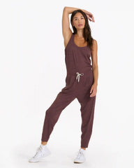 Lux At Ease Jumpsuit | Chestnut Heather