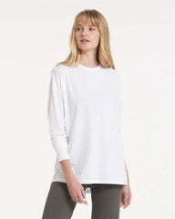 Long-Sleeve Feather Tee | White