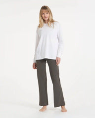 Long-Sleeve Feather Tee | White
