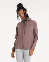 Womens Outdoor Trainer Shell | Hazel Linen Texture