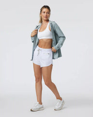 Womens Outdoor Trainer Shell | Vintage Pistachio Linen Texture