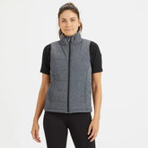 Pacific Vest | Black Linen Texture