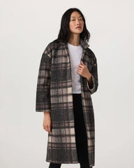 Women's Ballard Trench | Willow Grey Nova Plaid