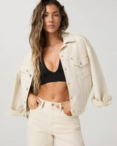 Women's Vuori Vintage Oversized Denim Jacket | Bone Denim