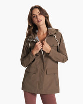 Womens Palisades Rain Jacket | Greige