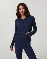 Vuori AllTheFeels™ Mini Full Zip Hoodie | Blue Coast