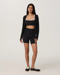 Vuori AllTheFeels™ Mini Full Zip Hoodie | Black
