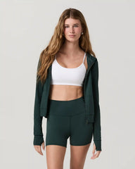 Vuori AllTheFeels™ Mini Full Zip Hoodie | Hemlock