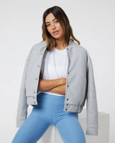 Soho Melton Jacket | Light Heather Grey