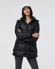 Women's Coordinate Long Down Jacket | Black