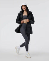 Women's Coordinate Long Down Jacket | Black