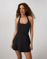 Tiebreak Halter Dress | Black