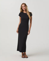Rib Tee Dress | Black