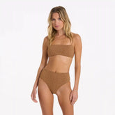 Dune Bikini Bottom | Turmeric Dashed Lines