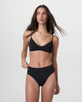 High Waisted Bikini Bottom | Black