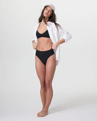 High Waisted Bikini Bottom | Black