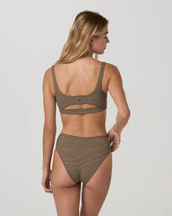 High Waisted Bikini Bottom | Rio Stripe
