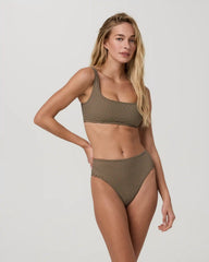 High Waisted Bikini Bottom | Rio Stripe
