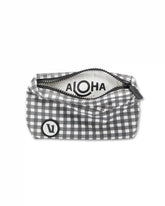 ALOHA-Mini Pouch | Charcoal Gingham
