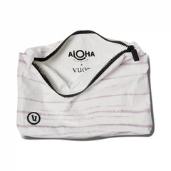 ALOHA-Mid Pouch | Platinum Shibori Stripe