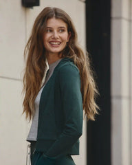 Halo Mini Full Zip Hoodie | Evergreen Heather