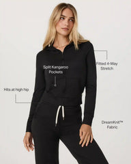 Halo Mini Full Zip Hoodie | Black Heather