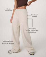 Restore Ultra Wideleg Sweatpant | Bone Heather