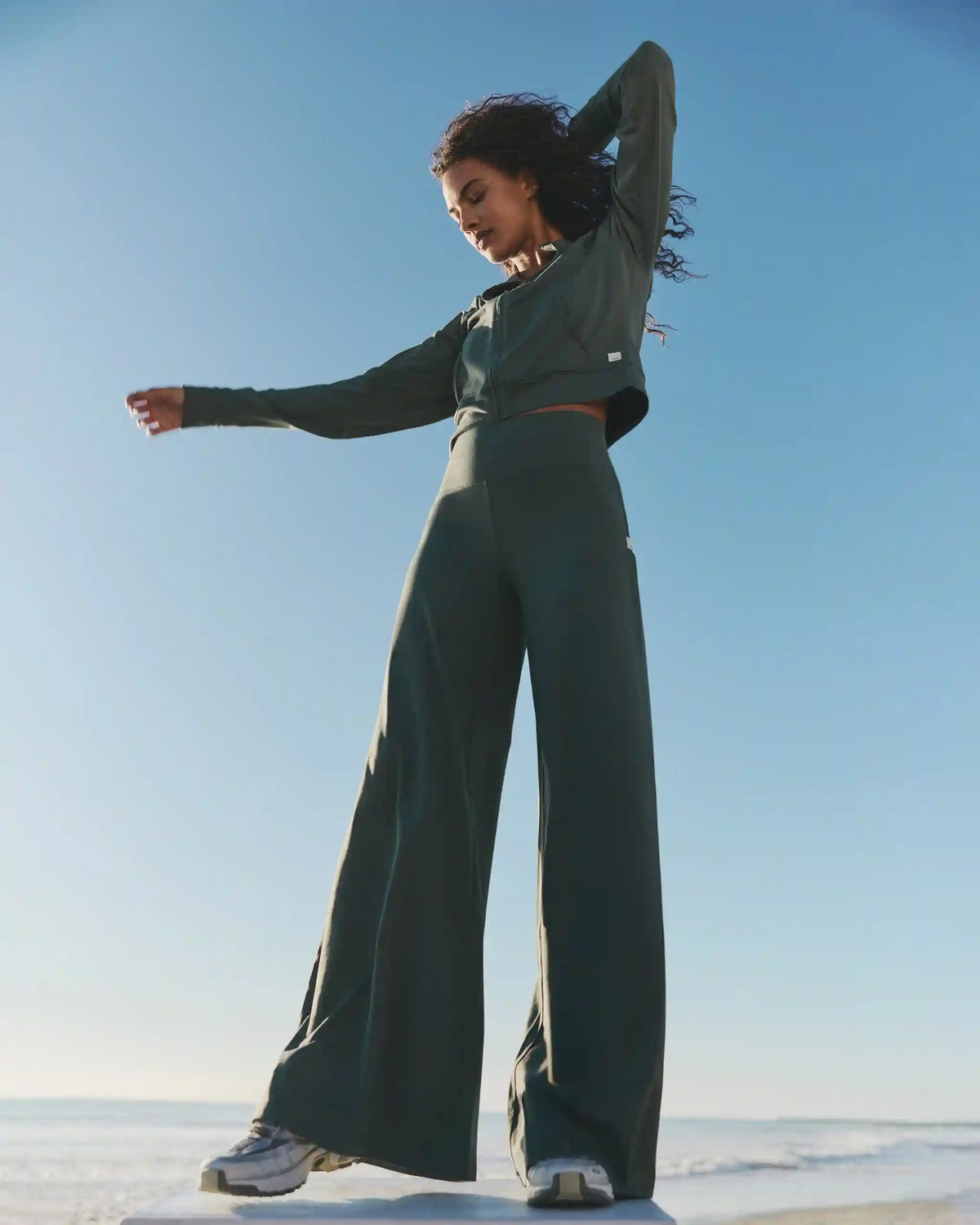 Halo Easy Wideleg Pant | Agate Green