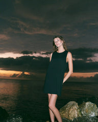 Heavyweight Cotton Easy Dress | Black