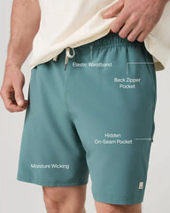 Banks Session Short Unlined 5" | Dark Cyan