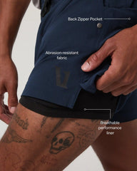 Vuori HardKore Short Lined 5" | Ink