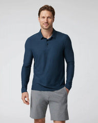 Long Sleeve Strato Tech Polo | Navy Heather