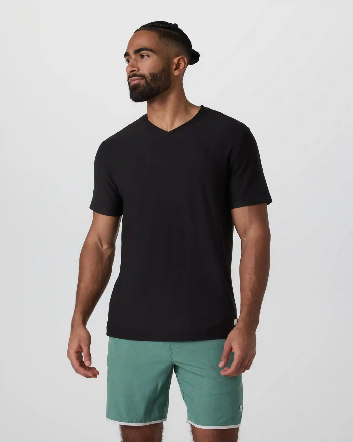 Strato Tech V-Neck Tee | Black