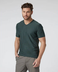 Strato Tech V-Neck Tee | Aspen Heather