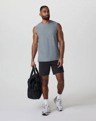 Strato Muscle Tee | Dusty Blue Heather