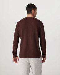 Waffle Henley | Burgundy