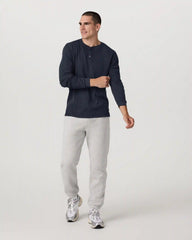 Waffle Henley | Navy