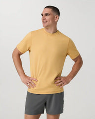 Short Sleeve Ponto Performance Tee | Brass Heather