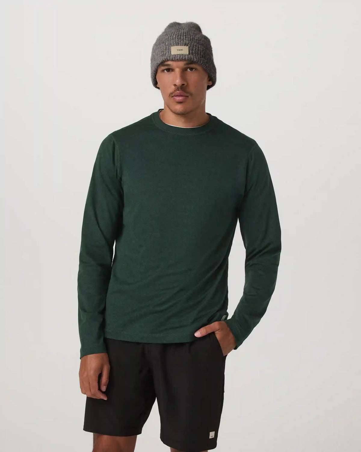 Long Sleeve Ponto Performance Tee | Evergreen Heather