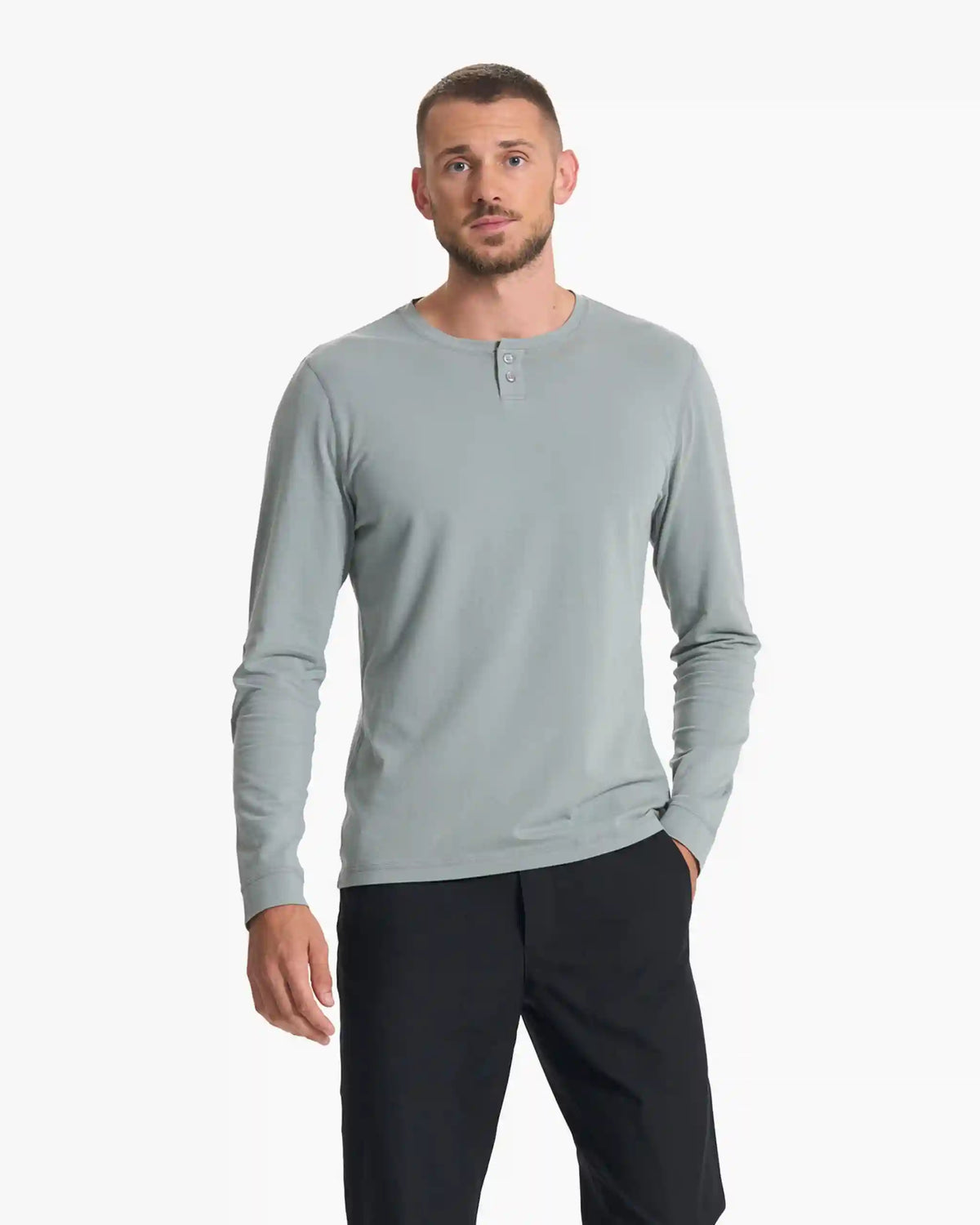 Long Sleeve Ever Henley | Stormy