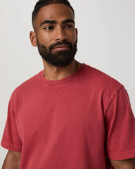 Short Sleeve Vuori Heavyweight Tee - Relaxed Fit | Sour Cherry Garment Dye