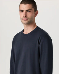 Long Sleeve Vuori Heavyweight Cotton Tee - Relaxed Fit | Navy