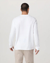 Long Sleeve Vuori Heavyweight Cotton Tee - Relaxed Fit | White