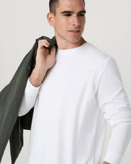 Long Sleeve Vuori Heavyweight Cotton Tee - Relaxed Fit | White