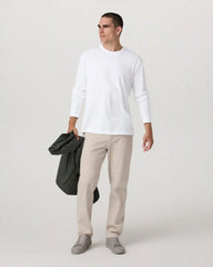 Long Sleeve Vuori Heavyweight Cotton Tee - Relaxed Fit | White
