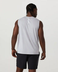 Viewpoint Muscle Tank | Amethyst Grey Logo Graphic