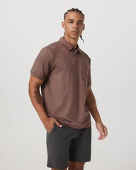 Short Sleeve Ponto Performance Polo | Sable Heather